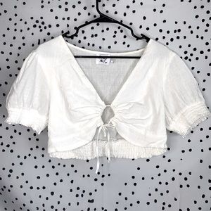 COPY - Tie Front Princess Polly Crop Top